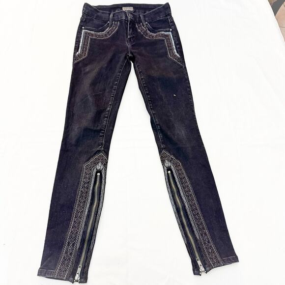Mother The Looker Inside Zip The Black Sheep and the Princess Denim Jeans SZ 24 - Picture 2 of 9
